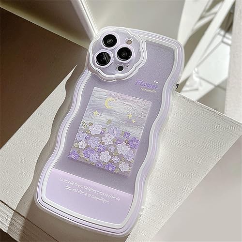 Miniatura 7 de Fycyko Funda compatible con iPhone 11 con bonito diseño floral de flores moradas estéticas para mujeres, adolescentes y niñas, funda de protección