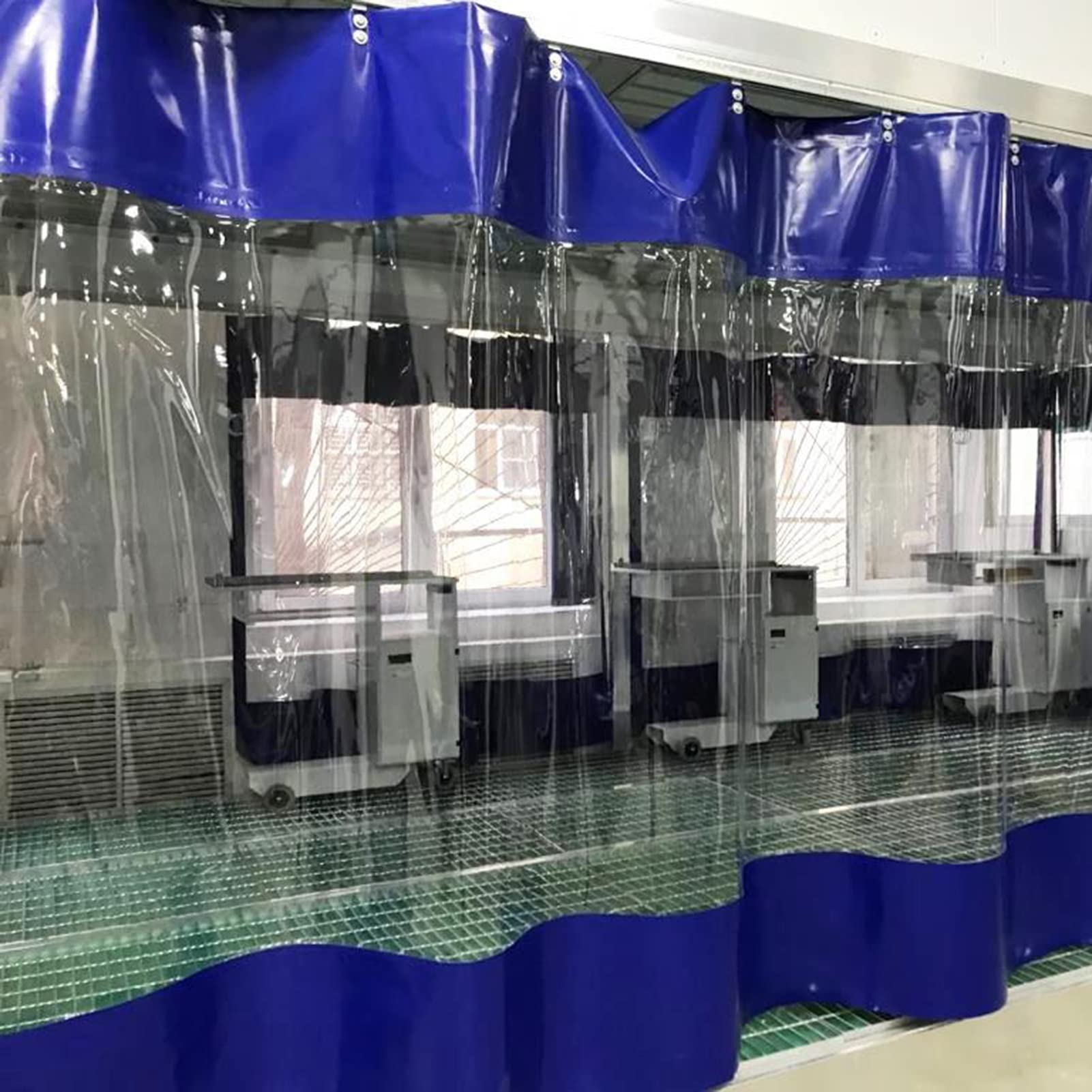 Konfigurowalne wodoodporne panele boczne namiotu z PCW, przezroczyste, odporne na słońce i kurz, z oczkami, na werandę, taras, domek letniskowy, 2 x 2 m / 6.6x6.6ft