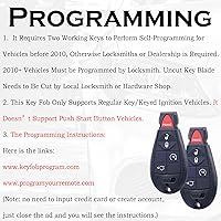 Vista 4 de Remote Key Fob FOBIK Replacement Fits for Jeep Grand Cherokee 2008 2009 2010 2011 2012 2013 Commander 2008-2010 IYZ-C01C Keyless Entry Remote Start