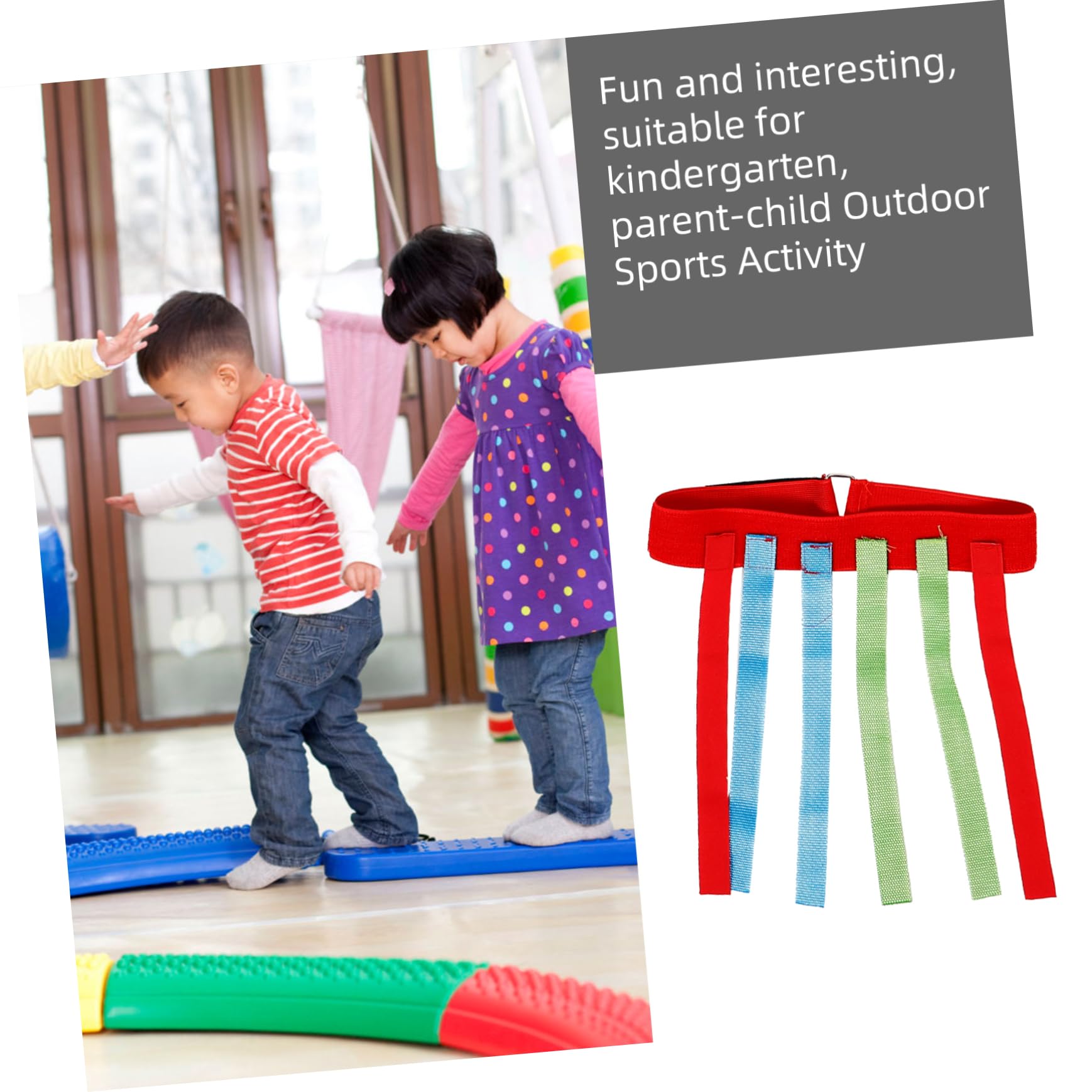 5sets Cinture Per Giochi Di Reazione Ragazzo Ragazza Attività Outdoor Con Code Colorate Prodotto Per Allenamento Sensoriale Adatto Ragazzi e Ragazze Per Giochi Di Gruppo e Famiglia