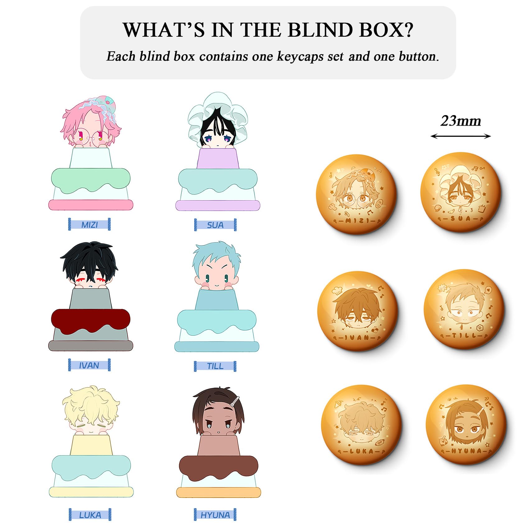 YJacuing Alien Stage Baby Series Blind Box Keycaps Figures (Whole