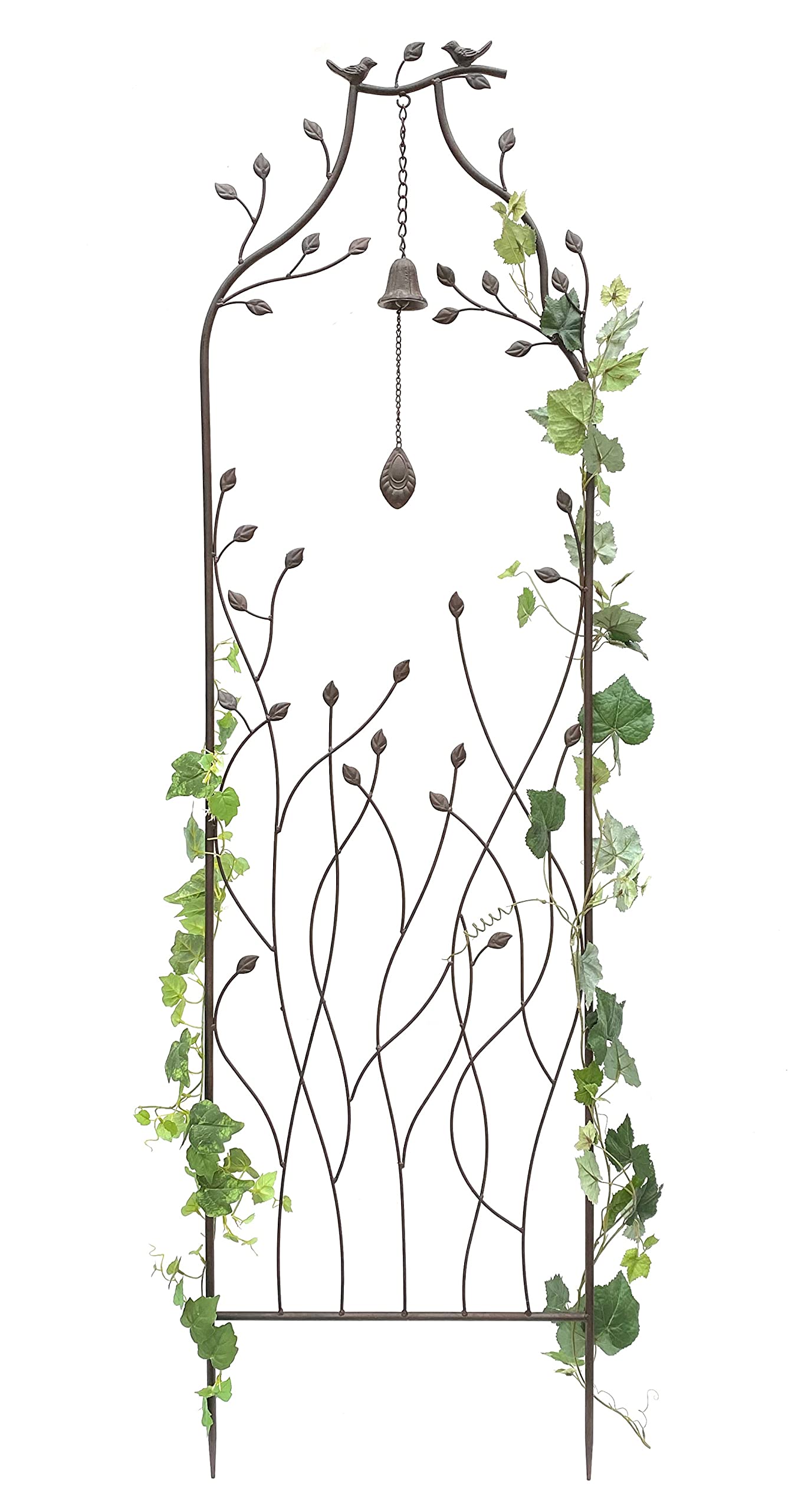DanDiBo Tuteur en métal avec cloche - 170 cm - 93994 - Aide à l'escalade - Support de fleurs