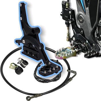 Electric Dirt Bike Foot Brake Pedal Lever Kit for Talaria Sting MX3 MX4 | CNC Aluminum Dirt Bike Foot Brake Kit for Taparia Sting MX3 MX4-Black