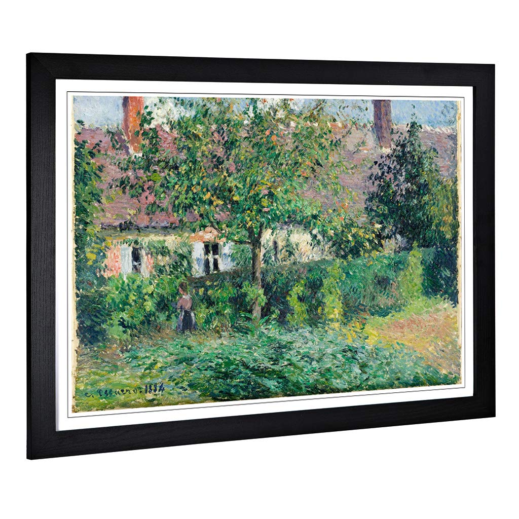 Big Box Art Framed Print of Camille Pissaro The Peasant House Design | Wall Art Picture | Home Decor for Kitchen, Living Room, Bedroom, Hallway, Black, A2 / 24.5x18 Inch / 62x45cm
