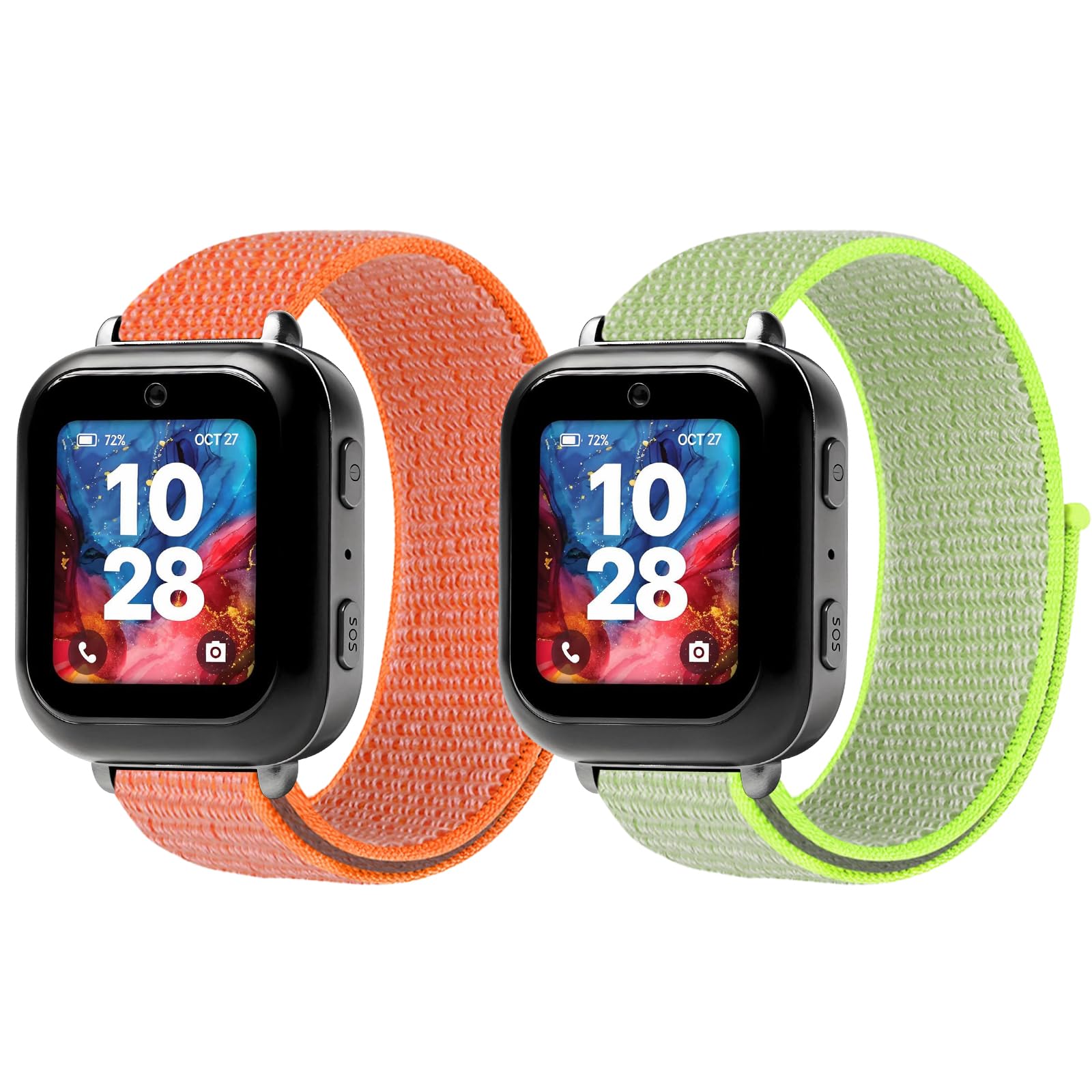 NewJourney Kids Nylon Bands Compatible with Bark Watch, Breathable Hook&Loop Band for Boys Girls