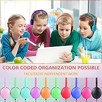 Vista 6 de Bulk Headphones 20 Pack for Classroom School Kids, Wholesale Wired Adjustable Headphones Earphones for Students Schools Libraries Museums