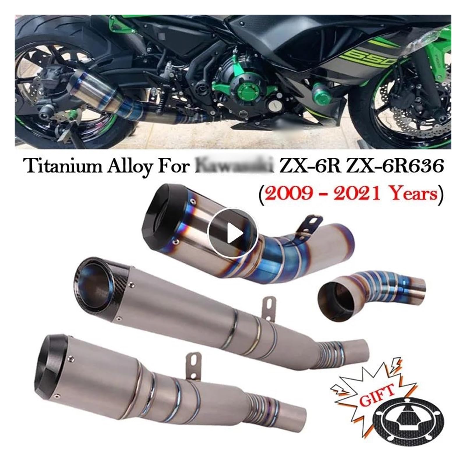 2013年以降 ZX-6R用リンクパイプ Amazon | 用 カワサキ 用 忍者 ZX-6R ZX6R ZX636 2023 2024