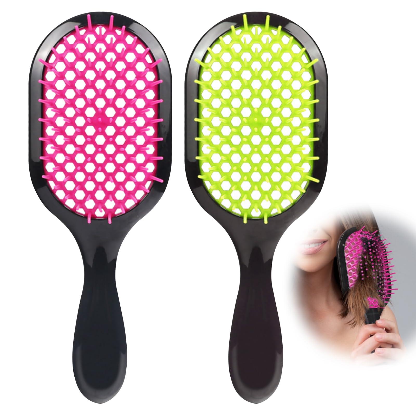 XumannDetangler Hair Brush for Women,Wet Hair Brush Detangler,Detangling Hair Brush for Natural Curly Wet Dry Thick Straight