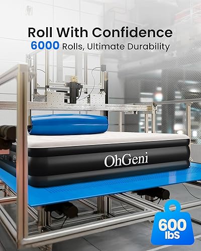 Miniatura 5 de OhGeni Colchón de Aire Full con Bomba Incorporada, 18'' Colchón Inflable Cómodo Blow Up Colchones Inflables para Casa, Invitados, Plegable, Cama