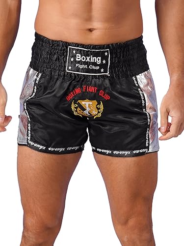 Pantalones cortos de boxeo Muay Thai para hombre, pantalones cortos de kickboxing, artes marciales, entrenamiento, gimnasio, entrenamiento