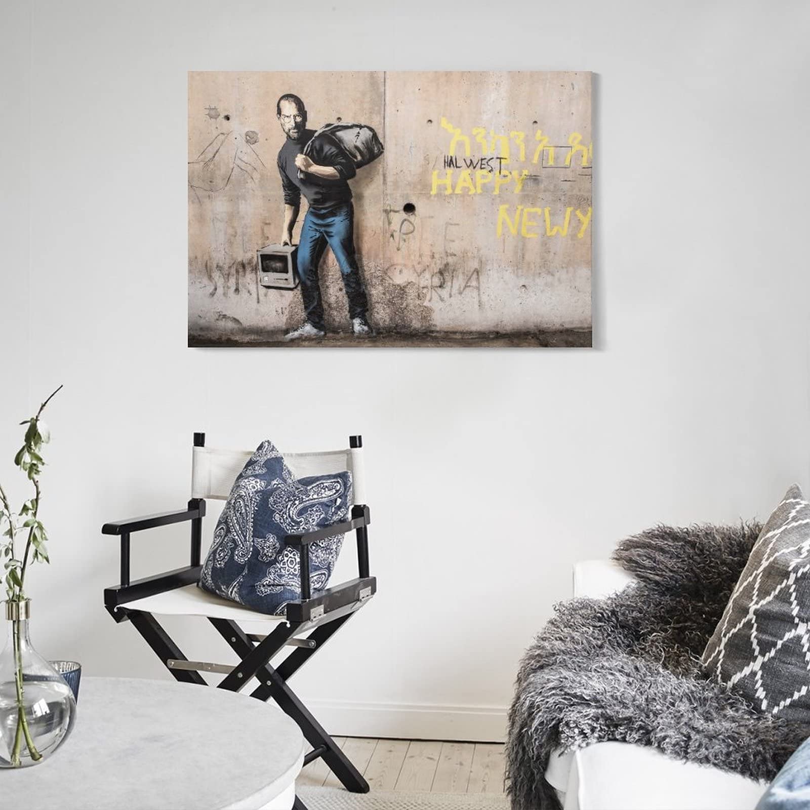 Amazon｜Banksyバンクシー 路上芸術家 スティーブジョブズ 印刷された