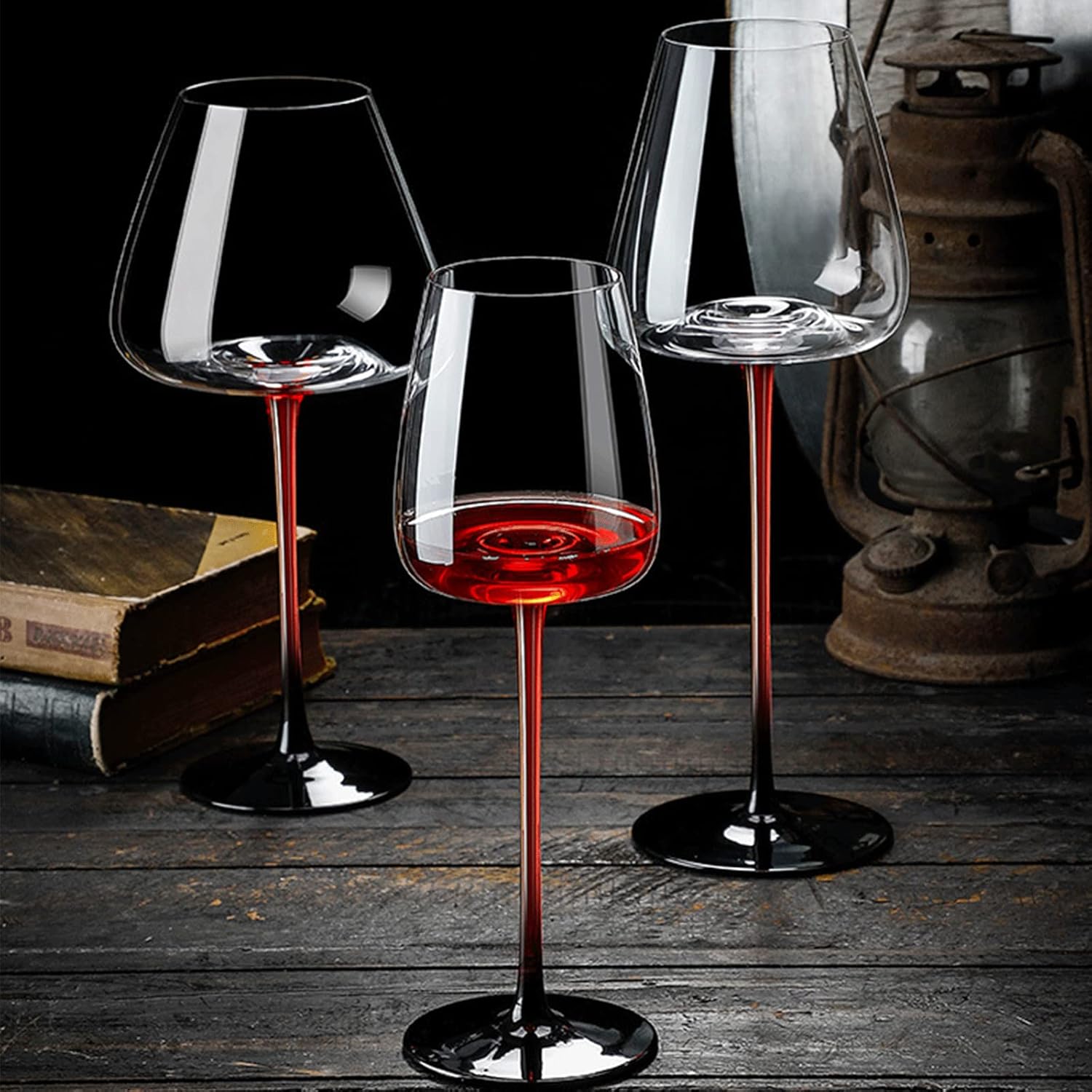 Wine Glasses Set of 2 LeadFree Premium Clear Glass Red