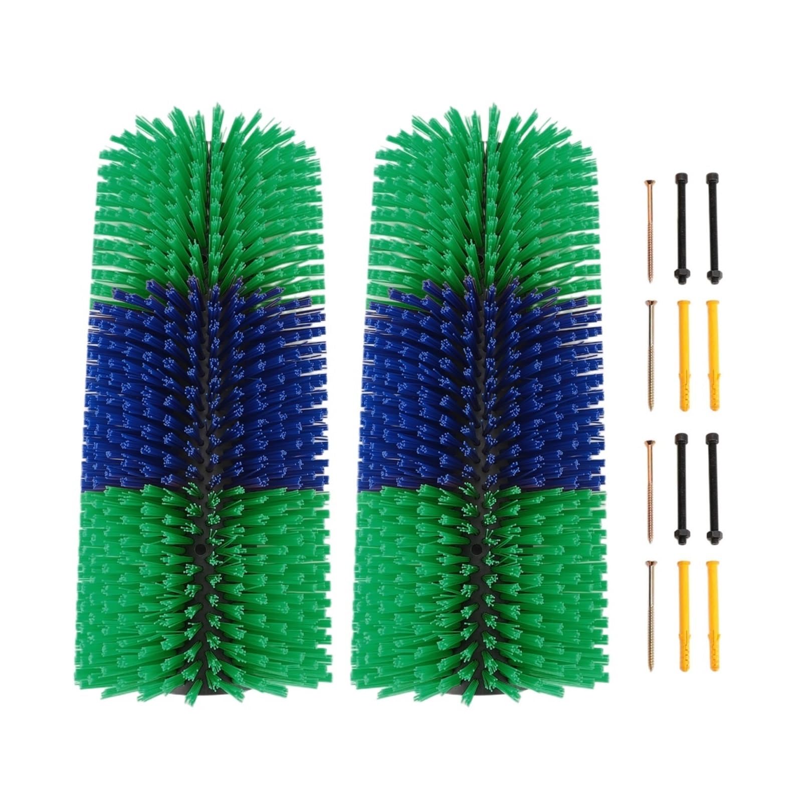 2 Stück Tierbürsten, 17,13 Zoll Länge, for Pferde und Rinder(Green)