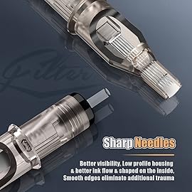 EZ 50Pcs Tattoo Cartridge Needles Mixed 12 Standard Flat Magnum 5M1 7M1 9M1 11M1 13M1 Assorted for Rotary Tattoo Pen Machine Supply