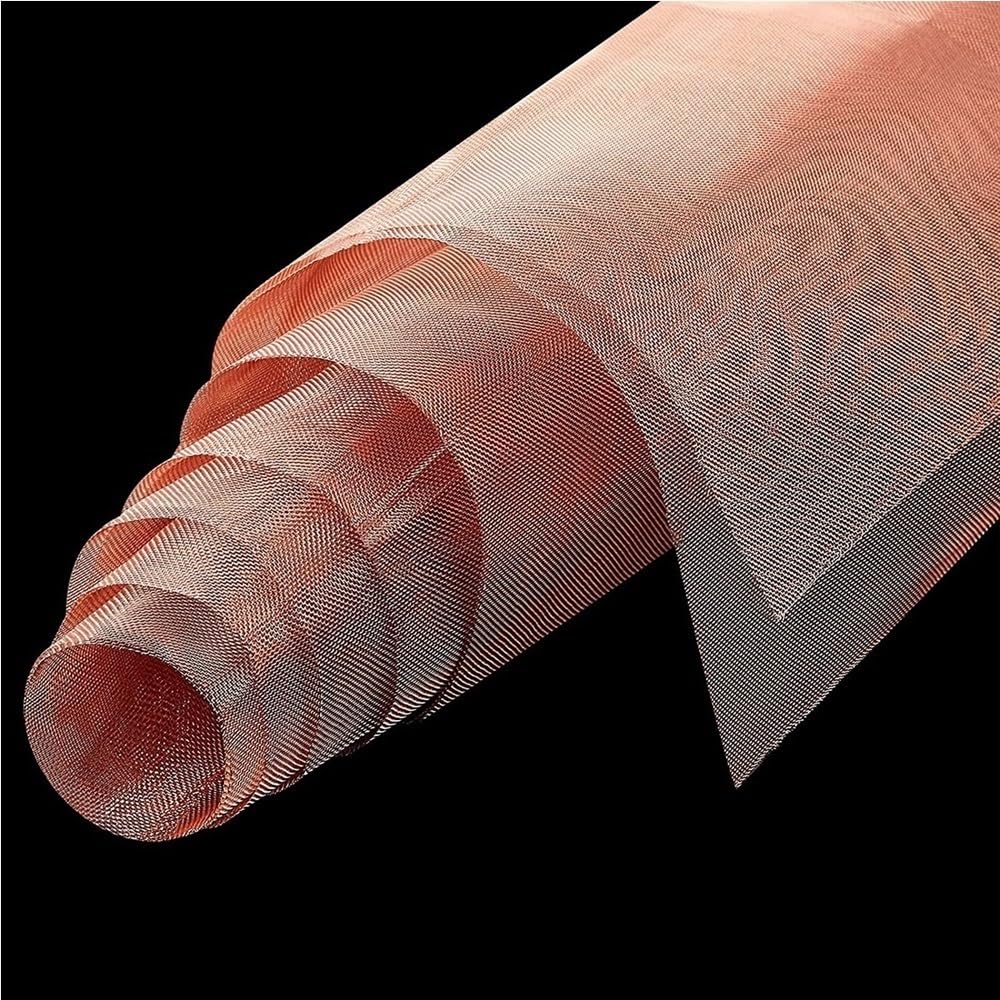 Hoja de detección de filtración Malla de cobre roja filtrante, rejilla metálica, alambre superficie lisa y uniforme for decoración edificios (1 unidad)