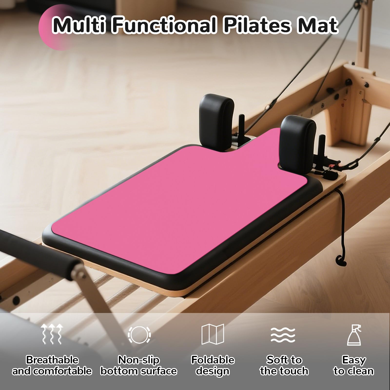 Pilates Reformer Mat Cover - Non-Slip -3 Pilates Reformer Mat Cover - Non-Slip -3