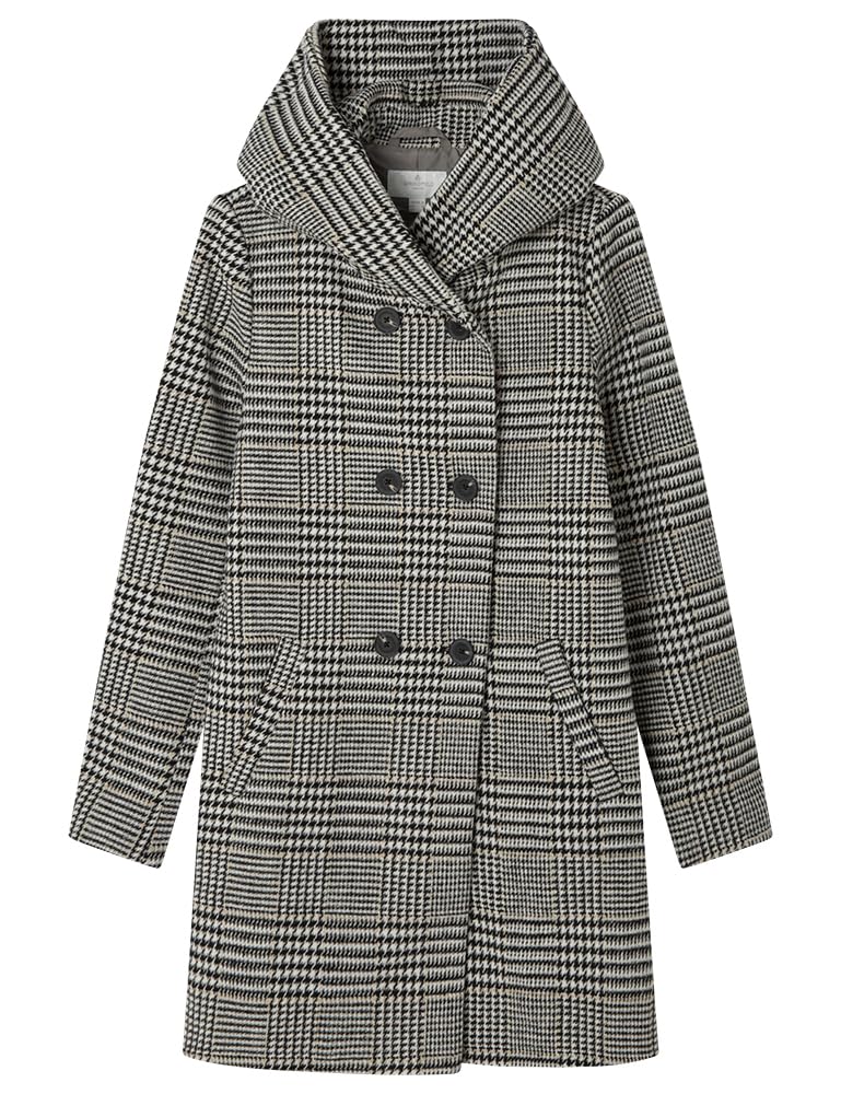 SPRINGFIELD Checked Cloth Coat With Hood And Welt Pockets Capa De Tela Mujer