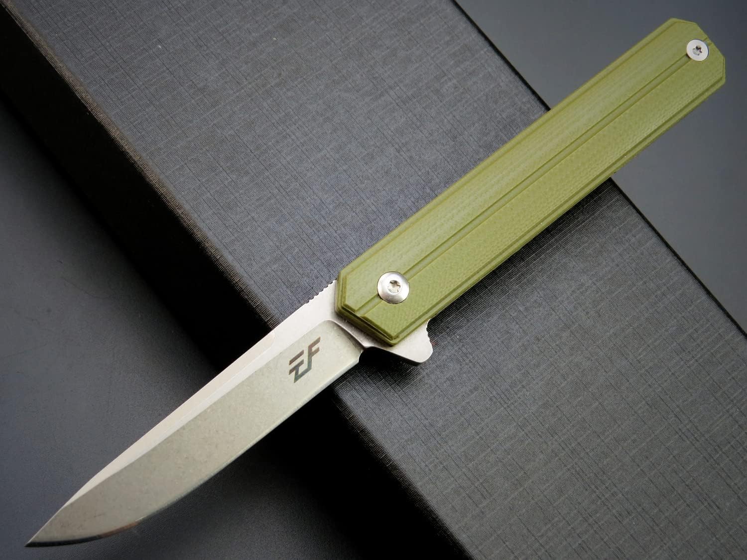 Eafengrow EF64 Cleaver EDC Flipper Knife Point D2 Blade and G10 Steel Handle Assisted Folding Multitool Left or Right Hand Pocket Carry
