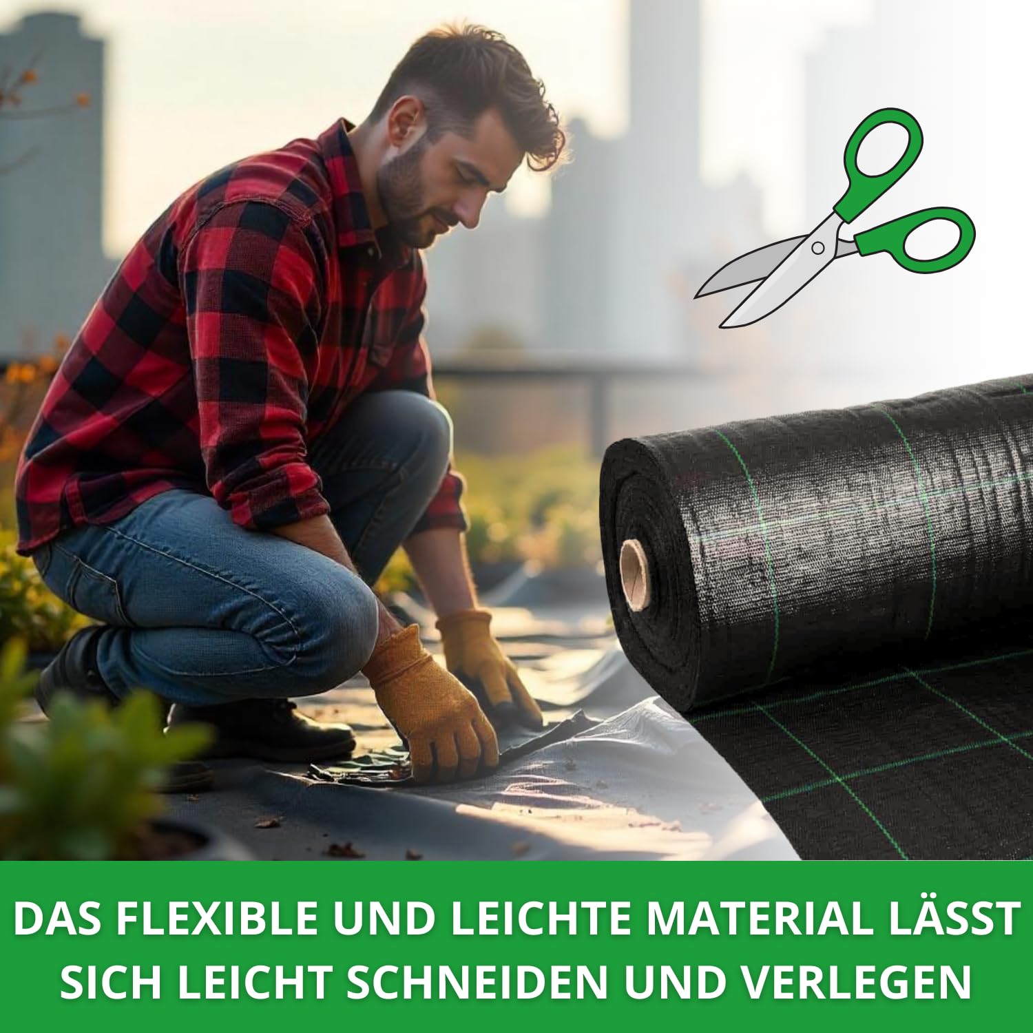 Bodengewebe Abdeckvliesr 100g/m² Unkrautvlies, Unkrautfolie, Mulchvlies (2 x 100 m)