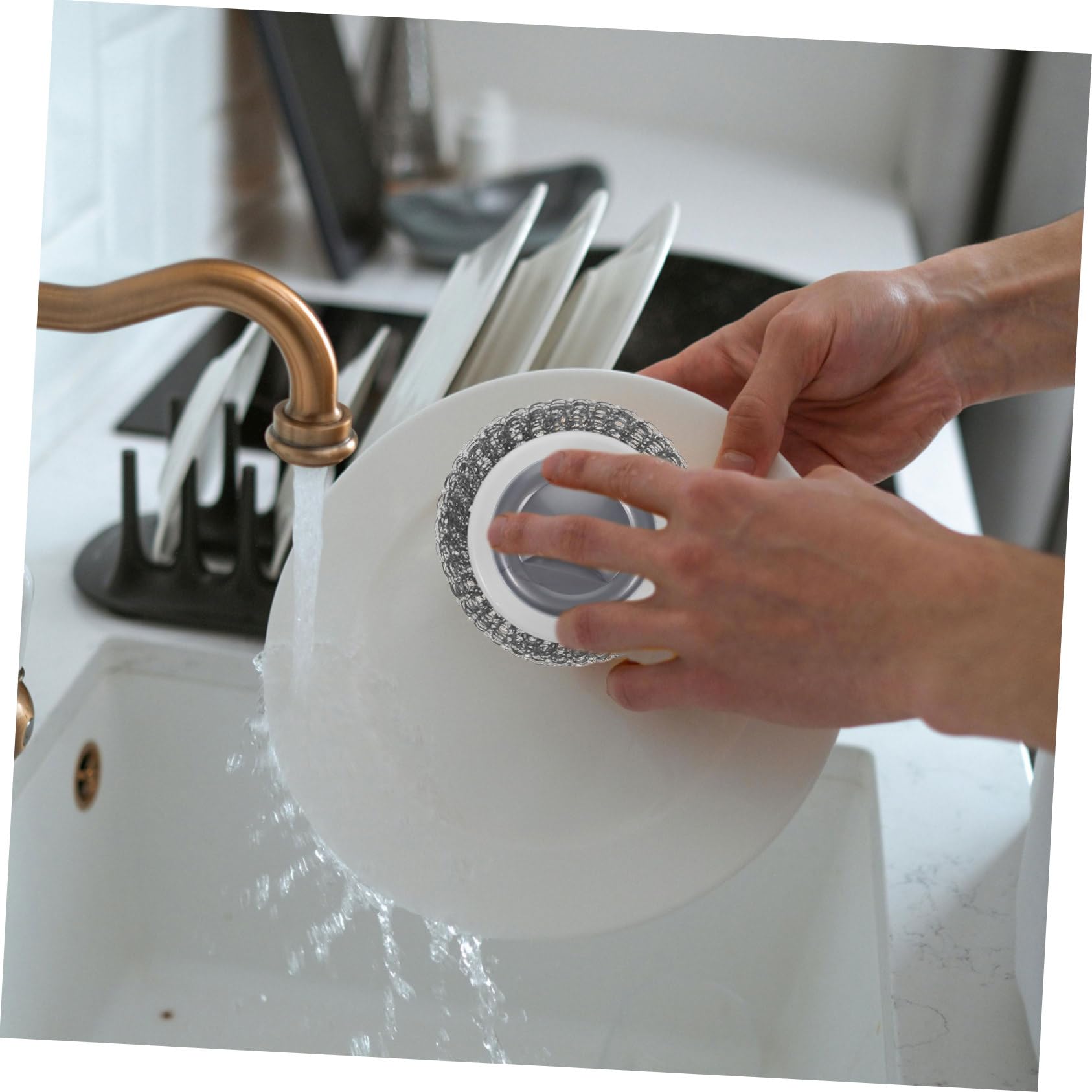 Didiseaon 5 Juegos De Estropajos para Platos Eficientes con Mango para Limpieza De Cocina 2 Unidades X 5