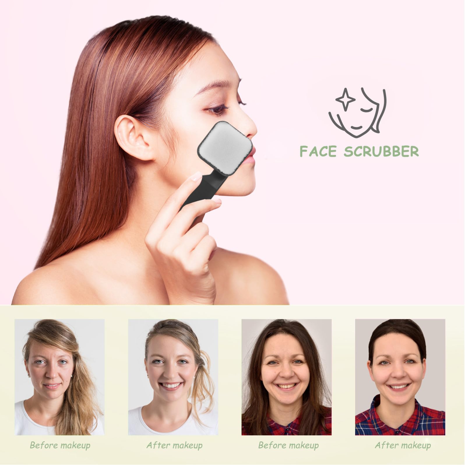 FOMIYES 5 Stück Quadratische Gesichtsreinigungsbürste Gesichtsreinigungsbürste Gesichtspeeling Doppelseitige Gesichtsbürste Silikon Gesichtswäscher Gesichtswäscher Männer