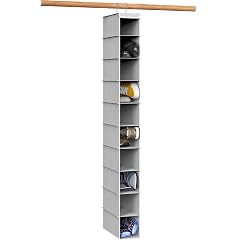 Simple Houseware 10 Shelves Hanging Shoes Organizer Holder for Closet Grey