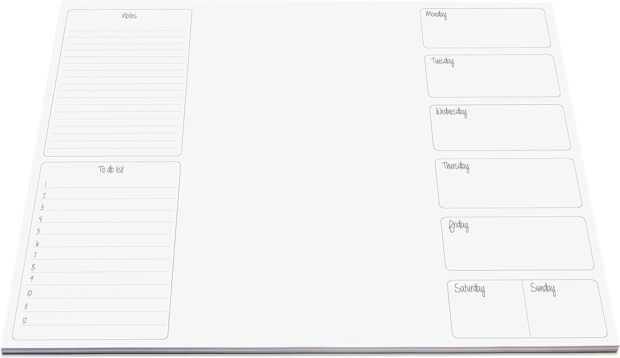 11.69 x 16.53, (A3) Desk pad Jotter with Daily Planner, Days of The Week and Notes