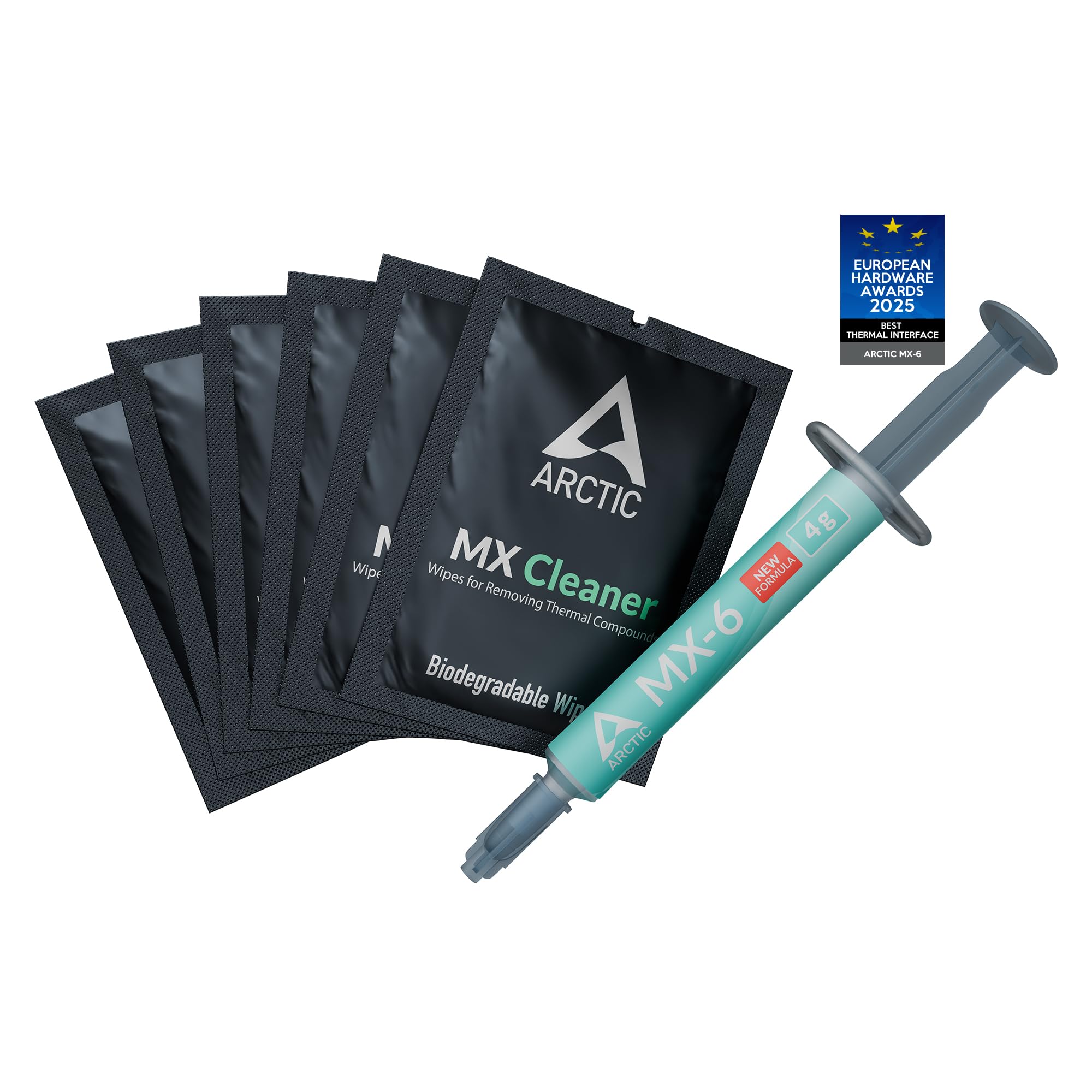 ARCTIC MX-6 Pasta Termica 4g con 6 MX Cleaner, Thermal Paste per CPU, GPU, Console, Laptop