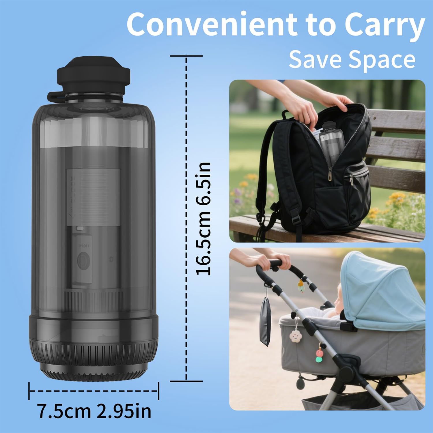 Aluan Portable Jet Spray for Toilet for Travel, Rechargeable Electric Travel Bidet with 1100mAh Battery, IPX7 Waterproof High Pressure Portable Bidet with 2 Pressure Modes for Postpartum Care, Hygiene Cleaning 4