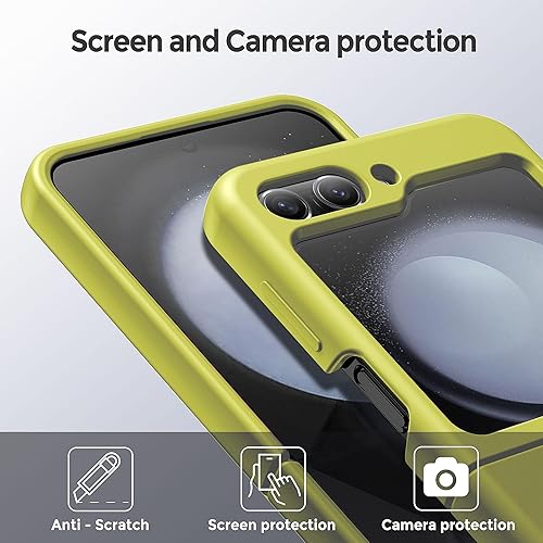 Miniatura 9 de Funda para Samsung Galaxy Z Flip 5 Funda de silicona líquida de doble capa híbrida de PC duro de silicona suave de gel de silicona para Samsung