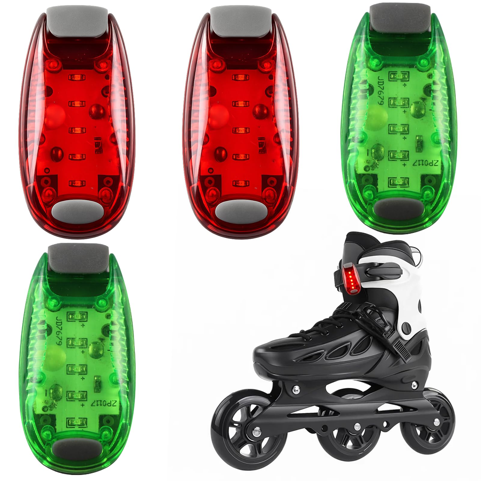 4 Pack Clip on Running Light, Clip on Bike Lights, Safety Light, Dog Lights for Night Walking, High Visibility for Running Jogging Walking Cycling for Kids Dogs Helmet Bike Tail Lamp Bicycle