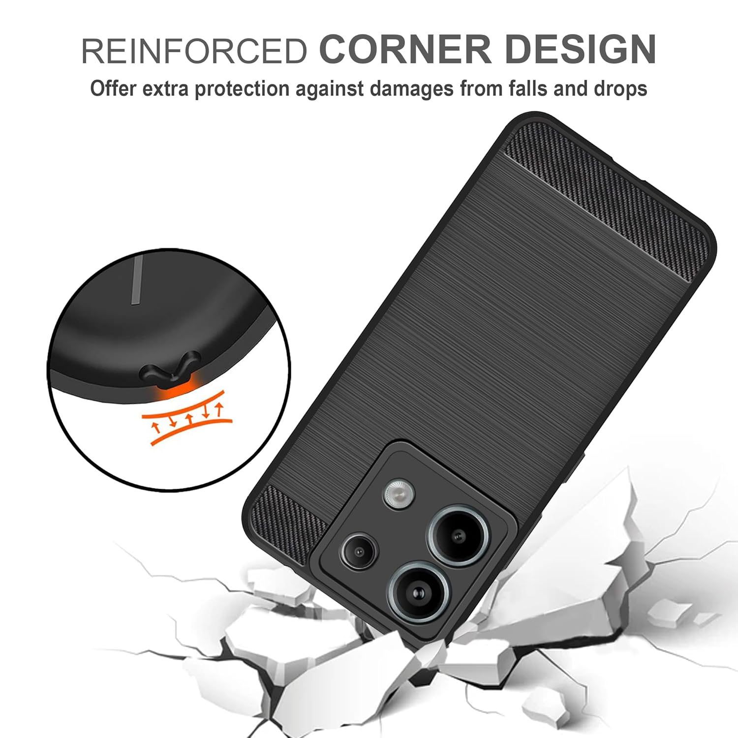 Amazon Basics Solimo Back Cover for Poco X6 5G (Silicone_Black) offers donot miss