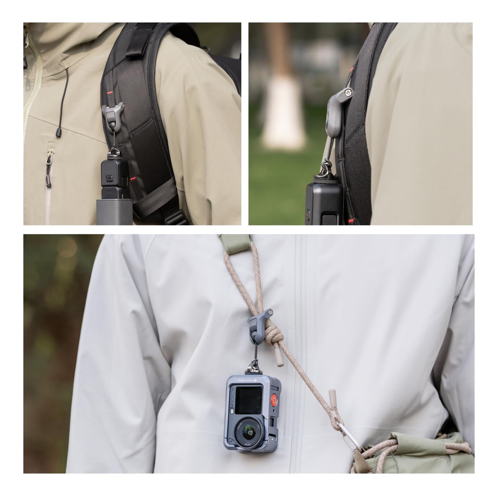PGYTECH Adaptador DIY de Liberación Rápida para Cámara DSLR, Action CAM, Walkie-Talkie, Carga Máx 60kg, Compatible con Correas de Cámara, Muñequeras y Mochilas — view 7