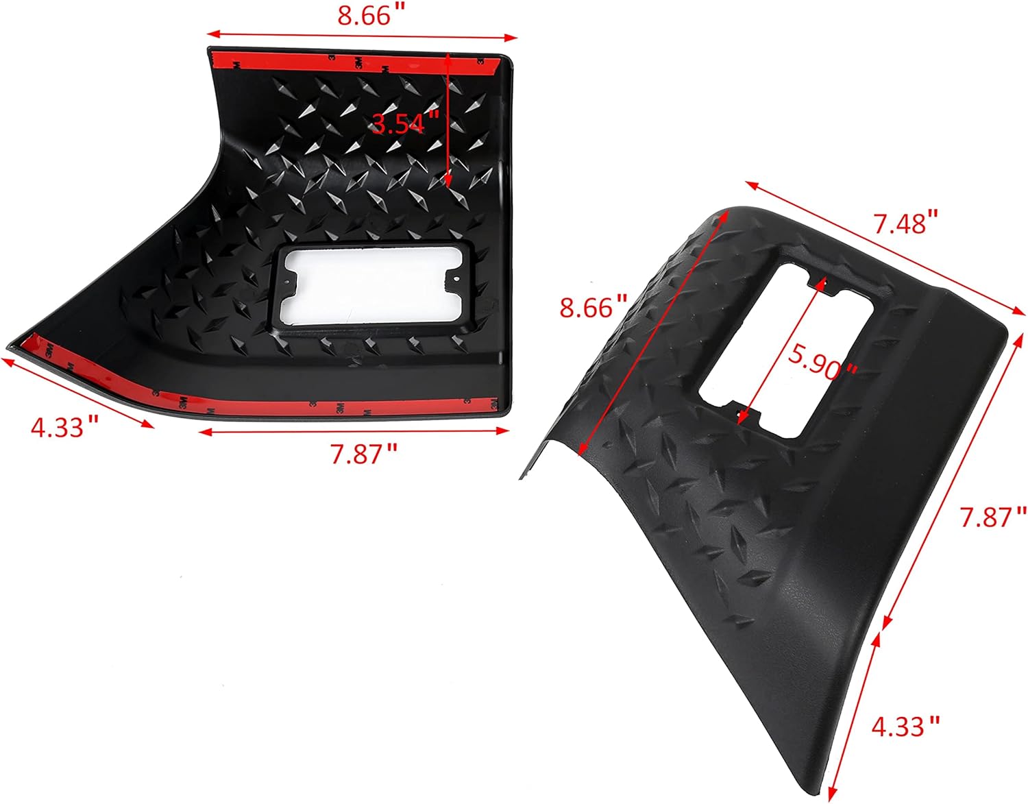 ECOTRIC Front Fender Protector Bug Chip Guards Compatible with 97-06 Jeep Wrangler TJ & Unlimited Replace for 11650.20 Front Body Armor Fender Guards Diamond Textured Black