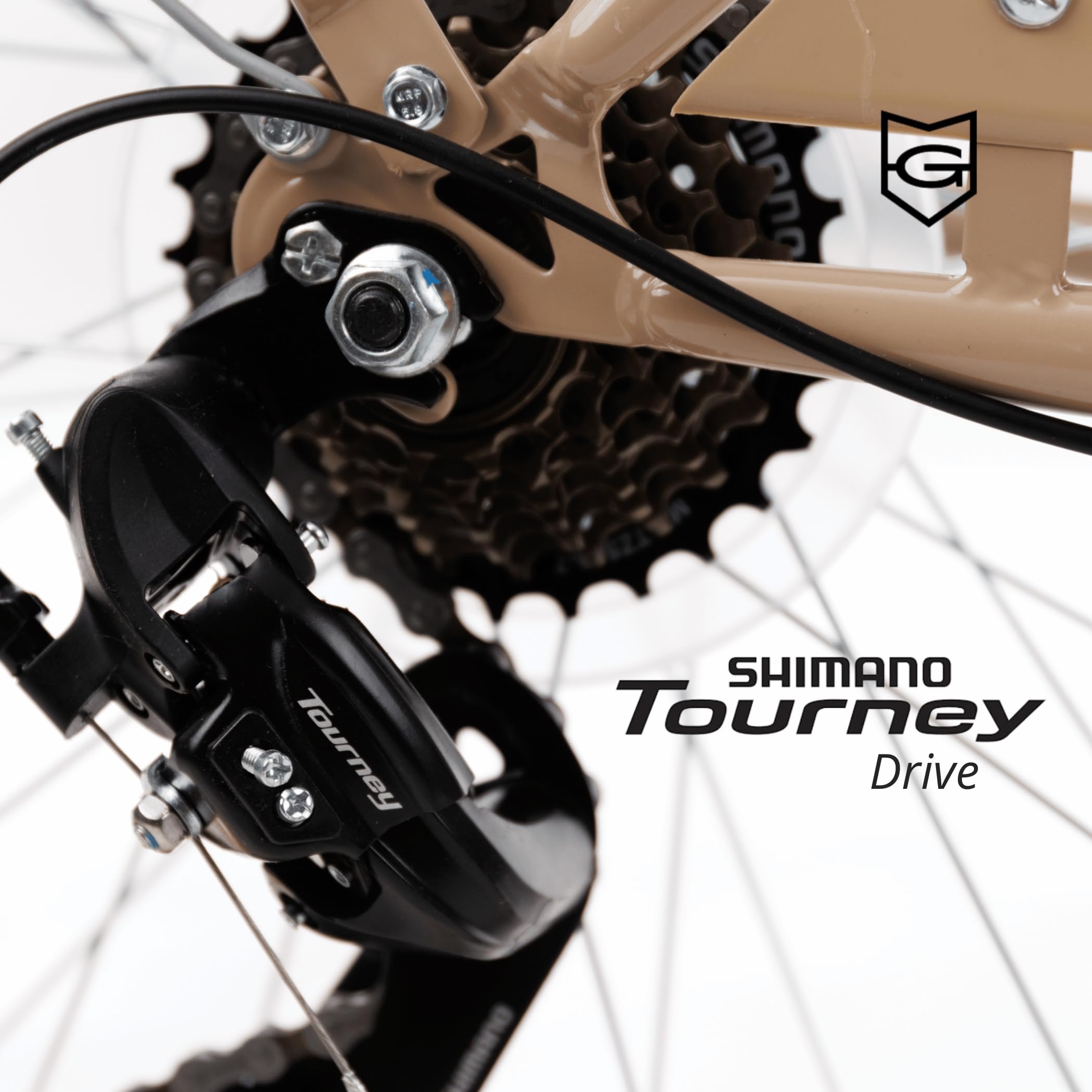 Goetze Mood Damenrad 26 Zoll, 6-Gang mit Korb | Tiefeinstieg, Shimano-Antrieb, V-Brakes, LED-Beleuchtung, Reflektoren, Gepäckträger, Korb