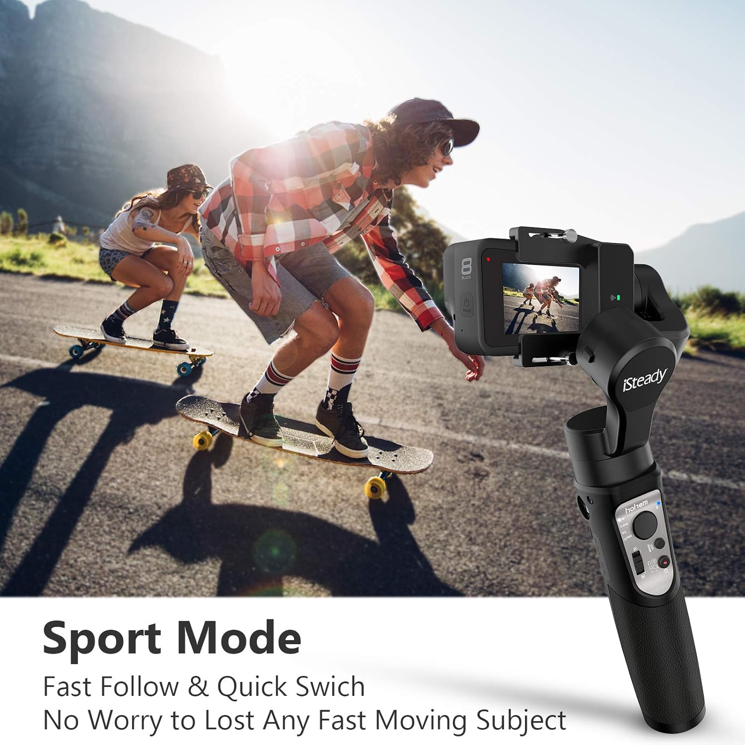 🔥 Hot Deals hohem iSteady Pro3 - Handheld Gimbal Stabilizer w/Tripod, Inception & Gopro WiFi Wireless Control, Splash-Proof 3-Axis Gimbal for Action Camera GoPro Hero 8/7/6/5/4/3 DJI OSMO Action Sony RX0 YI Cam