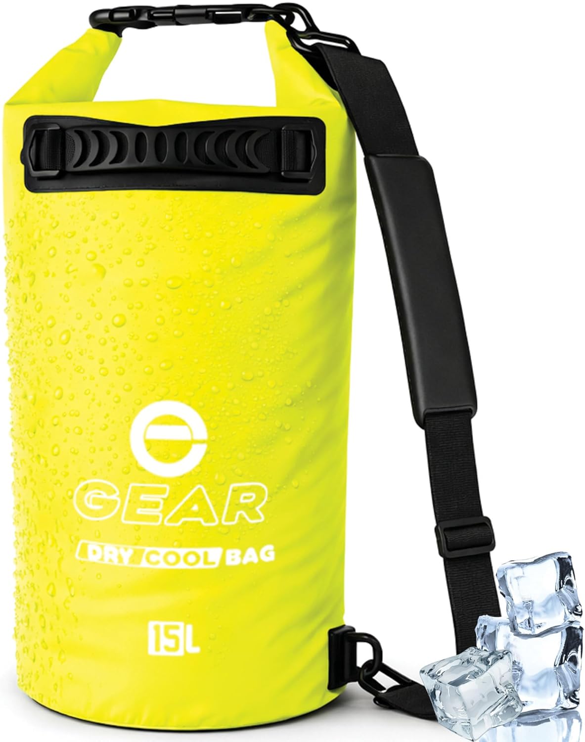 Enthusiast Gear Insulated Dry Bag Floating Cooler – 10L / 15L / 25L Roll Top, Leak Proof, Waterproof, Collapsible, with Padded Shoulder Strap - Perfect for Kayaking Fishing Beach