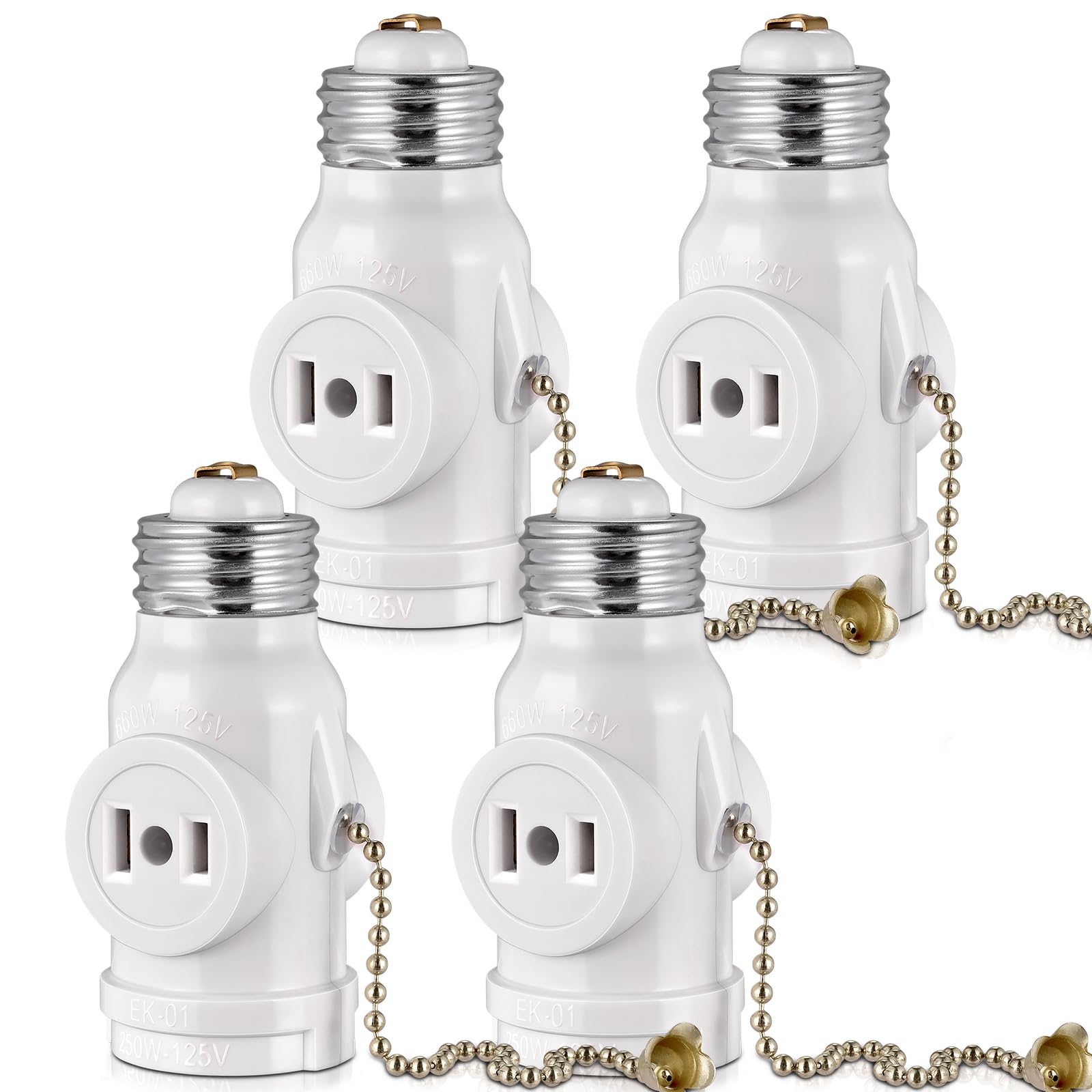 2 Pack Light Socket Adapters with Pull Chain Switch -8