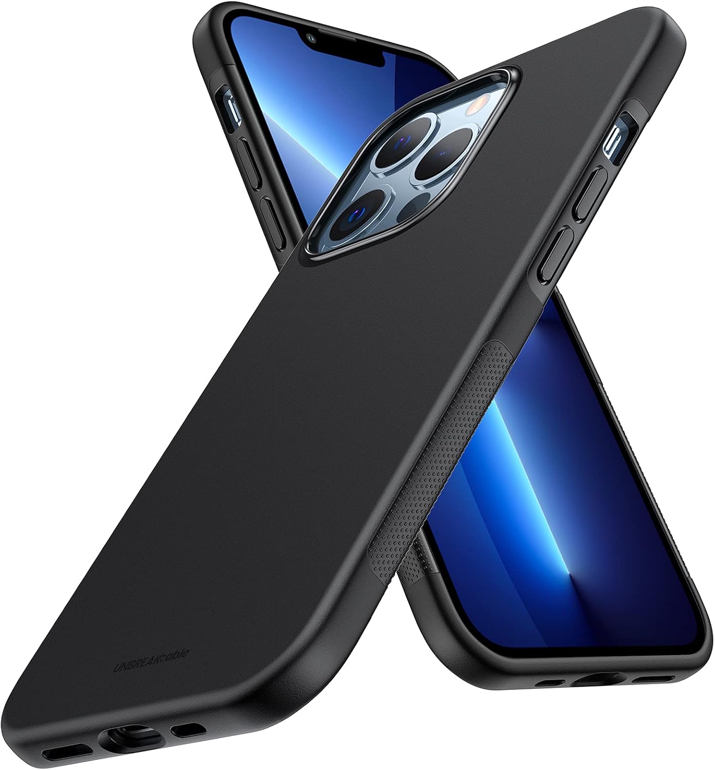 UNBREAKcable Compatible with iPhone 13 Pro Case - Stylish Ultra Thin TPU Mobile Phone Case, Cover for iPhone 13 Pro (6.1 Inch) 2021 [Drop Protection, Non-Slip, Anti-Fingerprint] - Matte Black