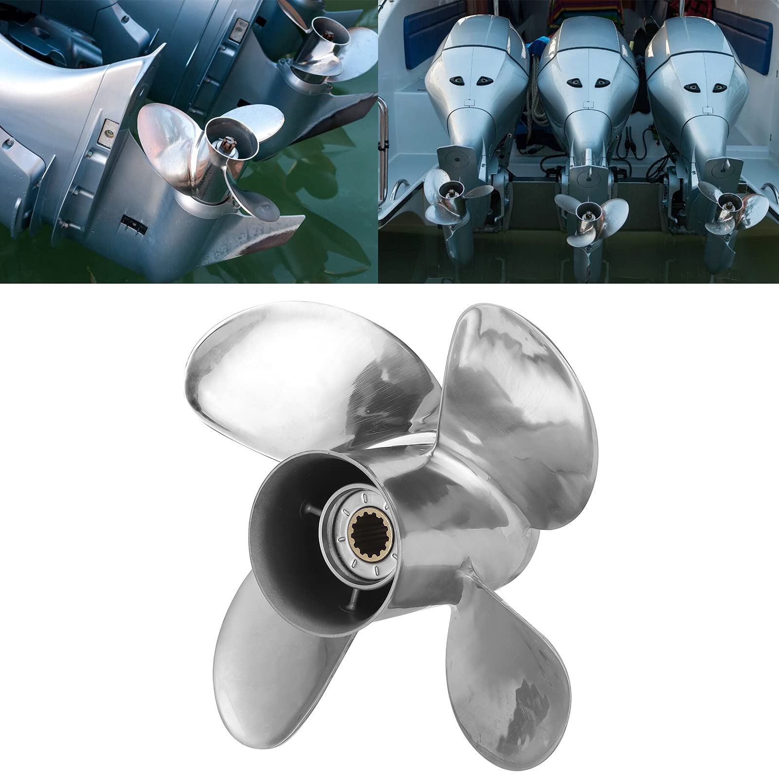 Amazon.co.jp: 11.6x12 船外機プロペラ ステンレススチール製 4