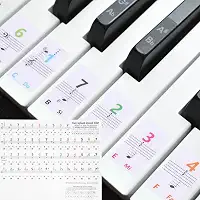 Generic Adesivos de teclas de piano para teclas de 88/61/54, adesivo de teclado com números, guia de notas de piano, removível para iniciantes que aprendem, colorido