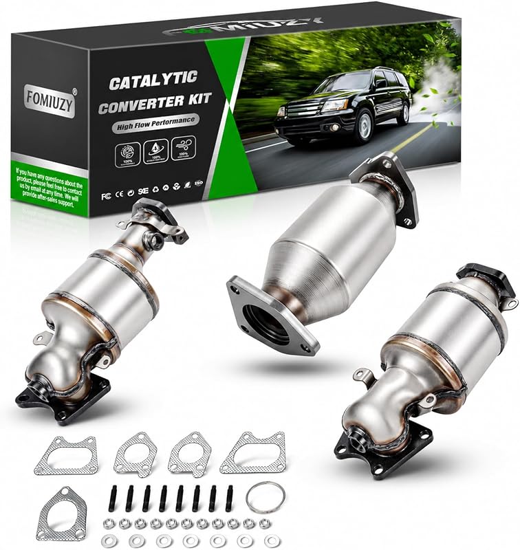 Kit de Conversores Catalíticos FOMIUZY para Honda Accord, Odyssey, Pilot, Ridgeline, Acura MDX, TL e Saturn Vue – 2 ou 3 peças