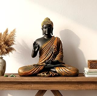 ESPLANADE Resin Meditating Buddha Showpiece