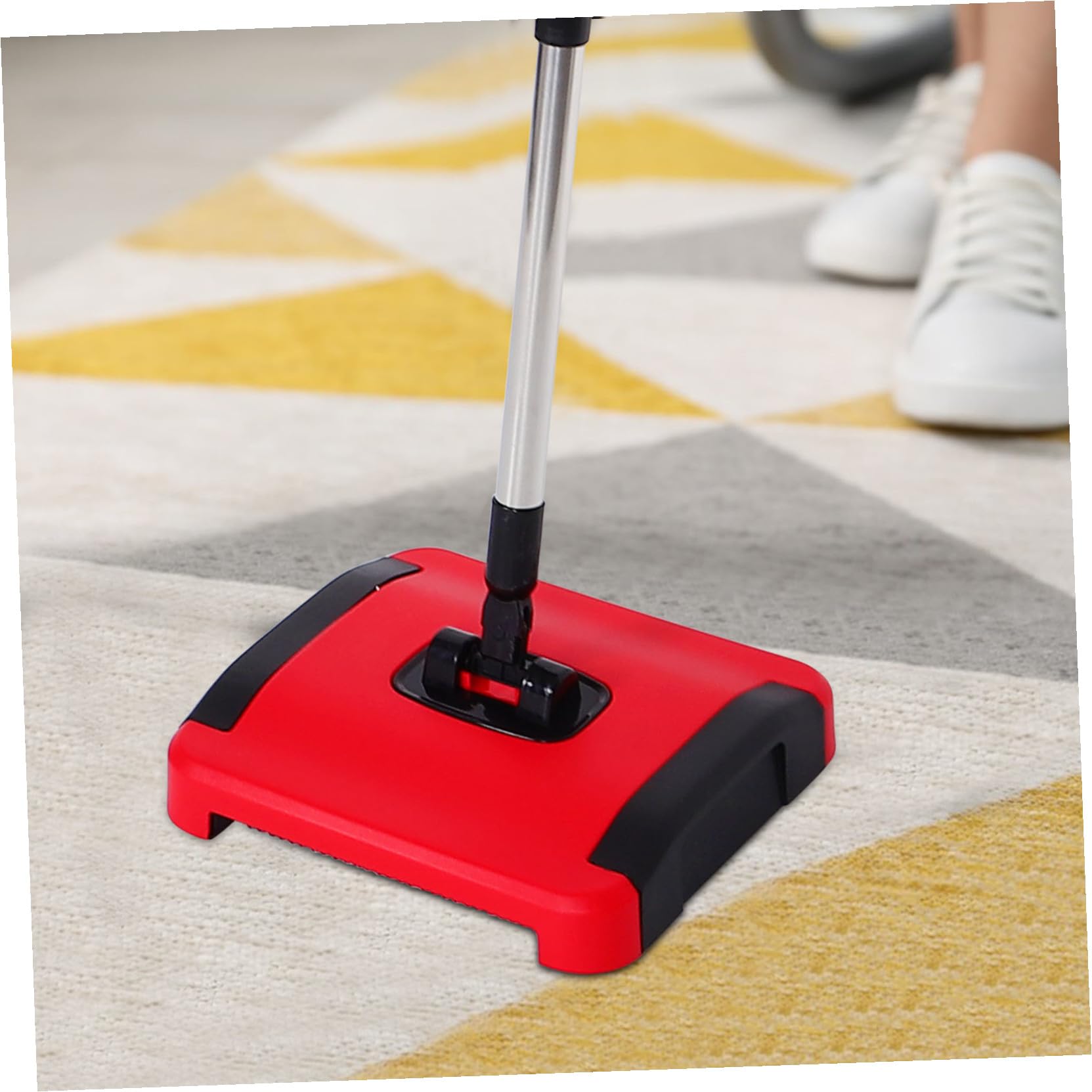 Barredora de Alfombras y Pisos Silenciosa Diseño Empuje Manual para Limpieza en Hogares