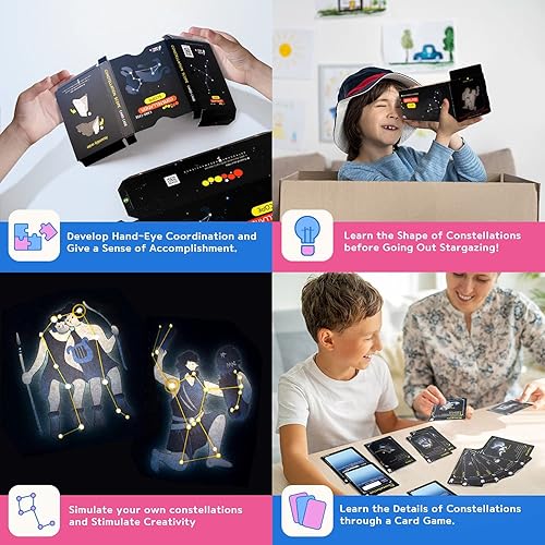 Miniatura 4 de ASTRO KIDSLAB Constelación telescopio simulador de 2 juegos  Regalos de astronomía para niños  Juguetes científicos  Kits de proyectos científicos