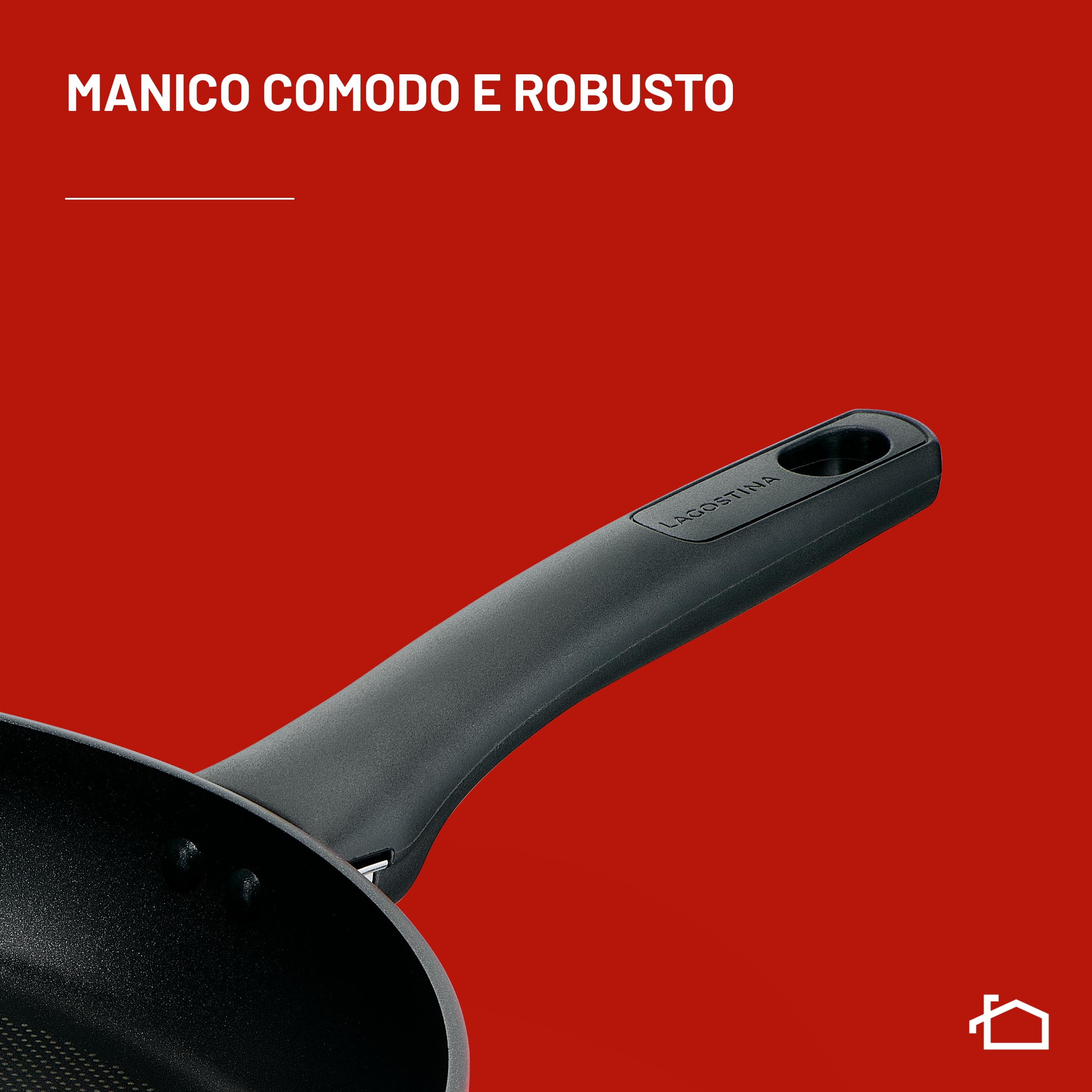 Lagostina Cucina Mediterranea, Padella Antiaderente in Alluminio Ø 32 cm