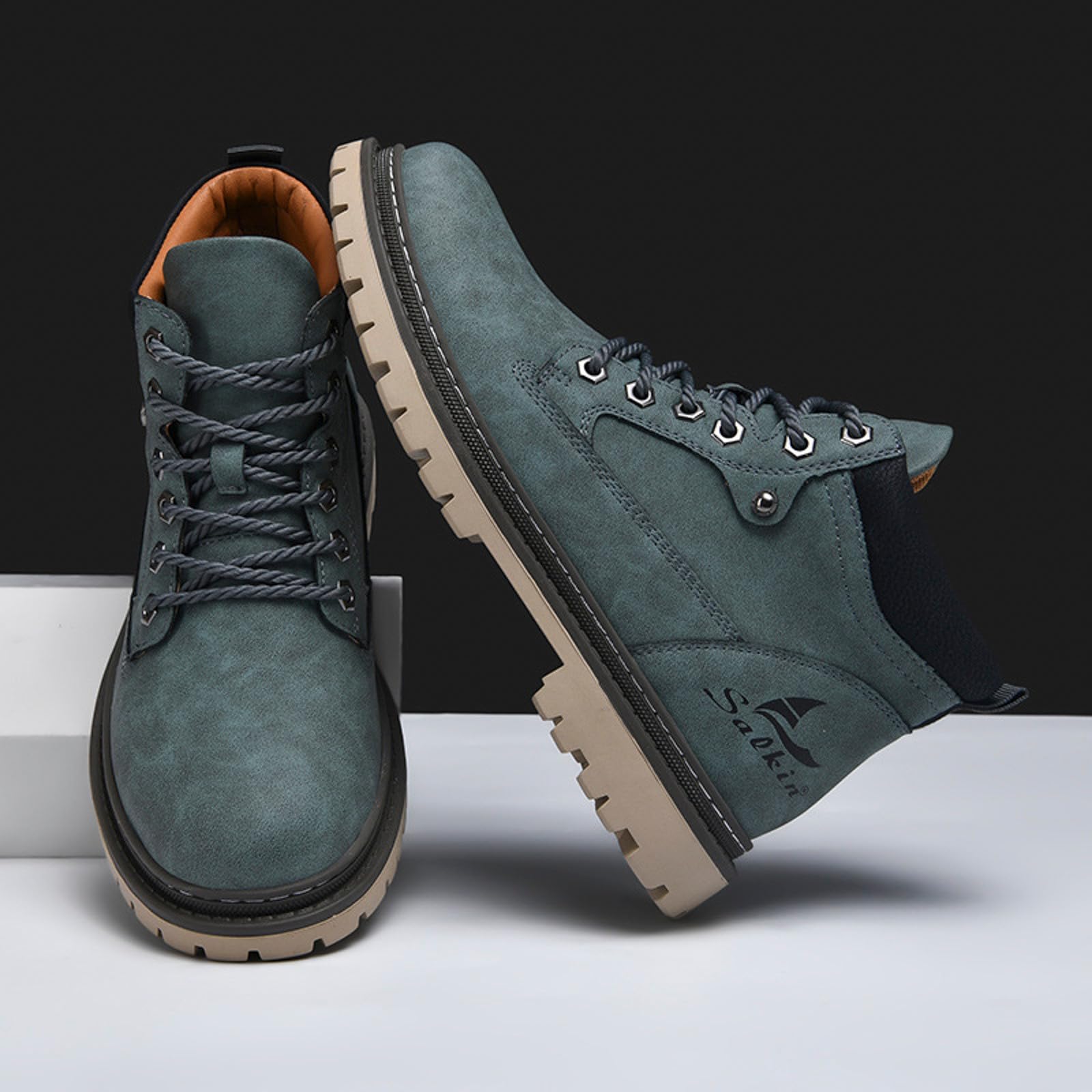 Stivali da Neve Uomo Invernali Invernali Allarga Stivali Uomo Foderato Pelliccia Caldo Scarponcini Chelsea Boot Scarpe da Ginnastica Casual Foderato Pelliccia Caldo alla Moda Campeggio e Guida