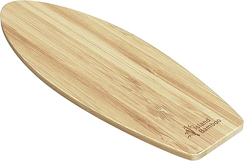 Miniatura 1 de Laguna Mini tabla de cortar de bambú de 23 x 7.5 pulgadas, tabla de surf de bambú respetuosa con la tierra con elegante diseño de rayas de miel para
