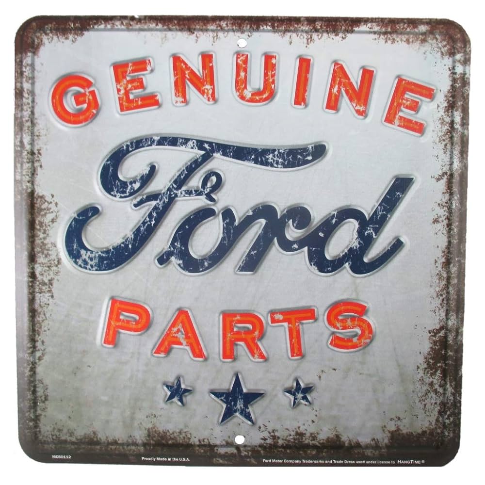 Ford vintage Genuine Parts ヴィンテージ　看板 Amazon.com: Ford Genuine Parts and Service Round Metal