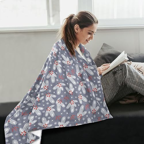 Miniatura 6 de KLL Christmas New Year Plush Blanket Spring Fluffy Blanket Microfiber Flannel Throws 60"x90" for Office, Living Room, Couch